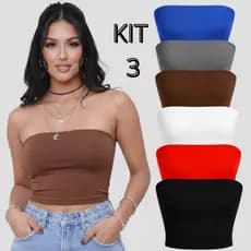 KIT 3 OU 1 UNIDADE CROPED FAIXA FORRADO SUPLEX BÁSICO ACADEMIA TOMARA QUE CAIA MODA BLOGUEIRA