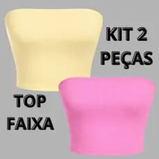 KIT 2 CROPED SUPLEX TOMARA QUE  TOP BÁSICO ACADEMIA TENDENCIA DE MODA ESTILO BLOGUEIRA