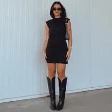 Vestido Muscle Tee Blogueira Feminino Algodão Curto Confort
