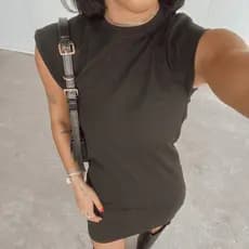 Vestido Muscle Tee Blogueira Feminino Algodão Curto