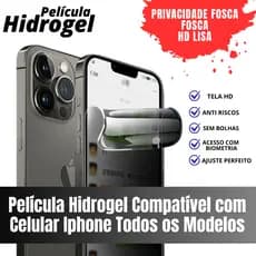 Película Hidrogel HD Para iPhone 16, 15, 14, 13, 12, 11 Pro Max, Plus, 12, 13 Mini, 8, 7, XR, X, XS