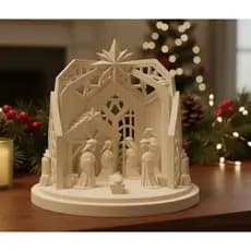 ✨ Presépio de Natal Vazado Decorativo – Impressão 3D Premium ✨