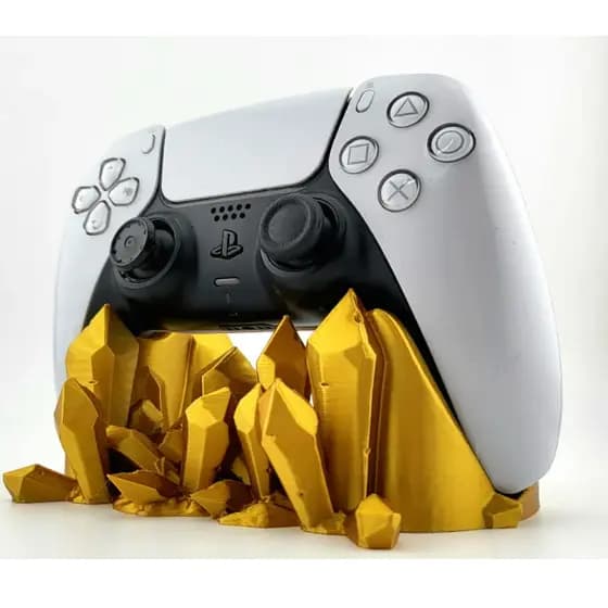 Suporte Controle PS5/PS4 Xbox | Base Gamer Decorativa Cristal 3D | Porta Controle Premium cristais