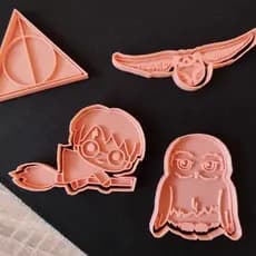Moldes geek de Harry Potter | 4 FORMAS Biscoitos e massinha Artesanal festas e brindes