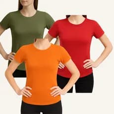 Blusinha Baby Look Canelada Gola Redonda E Com Manga Camiseta Babylook Blusa Básica Tendência