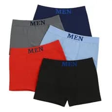 Cueca Boxer Cor Lisa Sortidas Men Masculina Homem