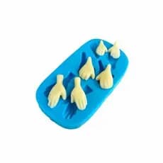 Molde de Silicone Par de Mãos 3 Tamanhos, bonequinhos decorativos, topos de bolo, festas infantis