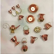 Kit Decoração Miniatura De Cobre Diversos 12 Peças - NOVIDADE
