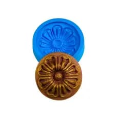 Molde de Silicone Medalhão Pétalas