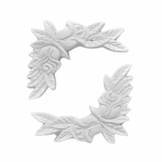 Cantoneira de Resina - Flor Média com 2 unidades 2,5x7,5cm 047-LL