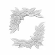Cantoneira de Resina - Flor Média com 2 unidades 2,5x7,5cm 047-LL