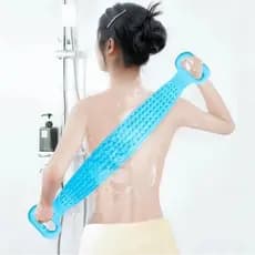 Esponja de silicone massageadora para lavar as costas Banho corpo Bucha esfoliante