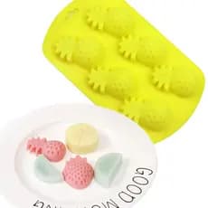 Forma de Silicone de Abacaxi Molde Gelo Sabonete Doce