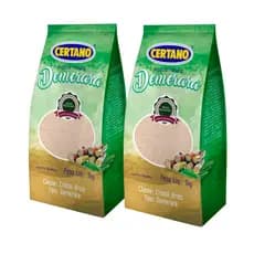 2 Pacotes Açucar Demerara Pacote 1kg Cada Certano Produto Menos Processado