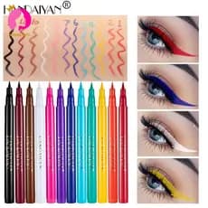 HANDAIYAN Rainbow Eyeliner Líquido , Não É Fácil De Borrar , DIY 12 Tons De Maquiagem De Delineador Pintado