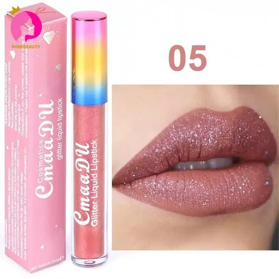 CmaaDu Batom Glitter Diamante Mate Metálico