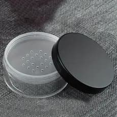 10g/30g/50g Frasco Plástico Em Pó Solto Com Peneira Recipiente De Cosméticos Vazio Tampa Preta Mate Maquiagem Compacta Caixa De Portátil Solta