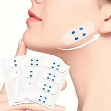 80 Peças Remendos De Beleza Invisíveis Para Rosto E Pescoço-Adesivos De Cuidados Faciais Com Em V Queixo Duplo , Fita De