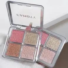 Paleta FAMOTY 4 Cores Desanexação Em Maquiagem Facial Com Brilho De Longo Prazo 12g