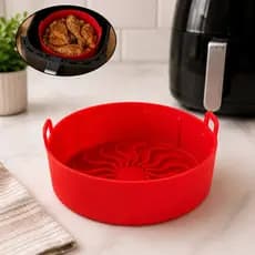 Kit 1/2/3 Formas de Silicone Redonda 16cm Assadeira Air Fryer e Forno Forma para Fritadeira Elétrica com Alça