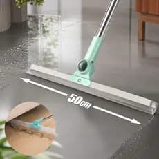 Rodo de Silicone Cabo 100CM Para Limpeza de Piso Vidros Secos e Molhados Uso Duplo Vassoura Mágica Com Gancho