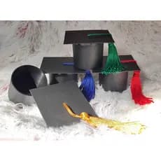 Mini Caixinha Capelo de Plastico Lembrancinha Formatura - 10 unidades
