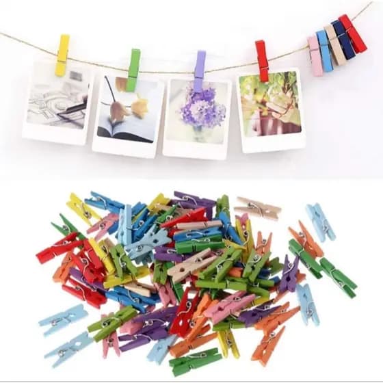 Mini Prendedor Pregador Madeira Decorativo Enfeite