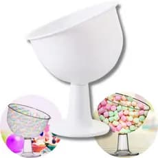 Taça Pequena Inclinada Acrílico Doceira Suporte Doces Balas Baleiro Taça Confeiteiro Decoração Festa