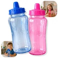 Kit Até 2 Copo De Treinamento Infantil 330ml Com Bico Transição Criança Livre Bpa
