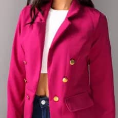 Casaco Blazer Feminino Social com Botões falsos