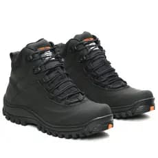 Bota Masculino coturno 100% Couro Emborrachado palmilha Gel com CA EPI