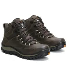 Bota para engenheiro confortavel masculino segurança de couro com palmilha gel