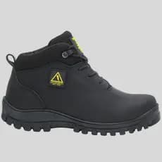 Bota Botina Coturno EPI Eletricista CA Isolante Elétrica de Couro com Palmilha de Gel NR10