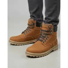 Coturno Bota Masculino de Couro com Palmilha de Gel Solado tratorado trilha montanha