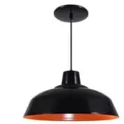 Kit 1 Pendente Prato 30  Preto - Cobre