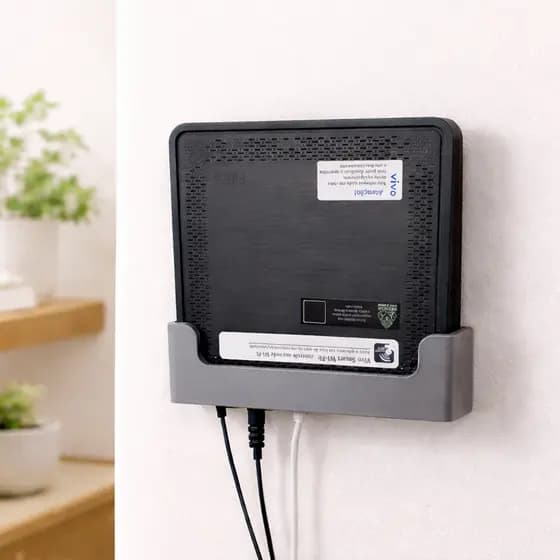 Suporte Roteador Modem Vivo Fibra Parede Organizador Wi-Fi Sem Furos Otimiza Espaço