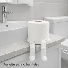 Suporte Papel Higiênico Ajustável BANHEIRO DESIGN Moderno Parede Prático Resistente Fácil Instalação