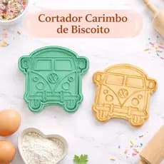 Cortador Carimbo Biscoito Formato KOMBI Confeitaria Cozinha Decoracao Tematica Criativo