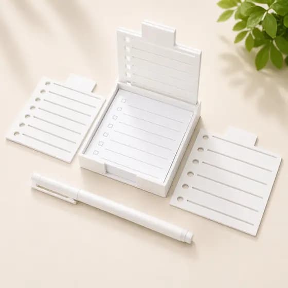 Suporte Bloco Notas Post It Organizador Gabarito Escrita Checklist Papelaria Criativa