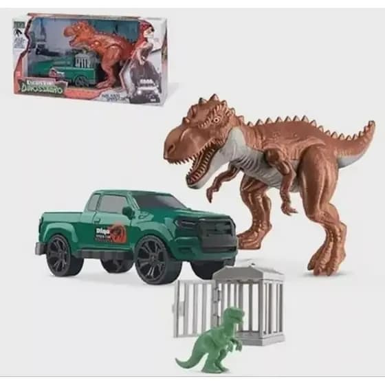 Carro Pick-up Explorador Dinossauro Escape car Orange
