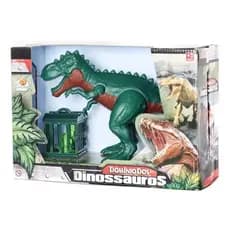 Domínio dos Dinossauros T Rex de brinquedo com mini jaula