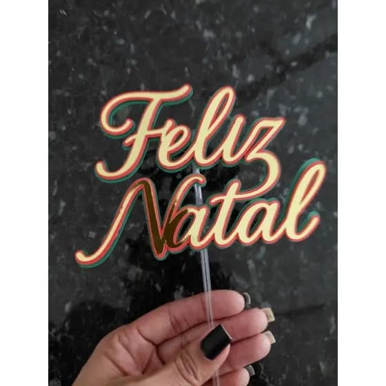 Kit 5 topos de bolo natal - Topper de bolo natal -  Topo de bolo Natalino- Decoração de Natal
