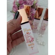 kit 10 Gloss Personalizado 15 Anos – Lembrancinha Luxo , gloss 24h - ENVIO RÁPIDO
