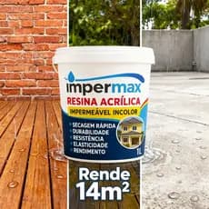 Resina Acrílica IMPERMAX  1L Impermeabilizante e Revitalizadora DE TINTAS, Parede, Tijolo, Madeira