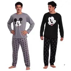 PIJAMA INVERNO MASCULINO  FRIO LONGO PERSONAGEM  MICKEY