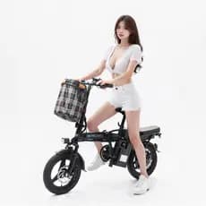 ♻️⚡️Atualizado SKYBOARD Bicicleta Elétrica Dobrável Bivolt 48V18Ah 350W autonomia 45km farol LED suporte de celular