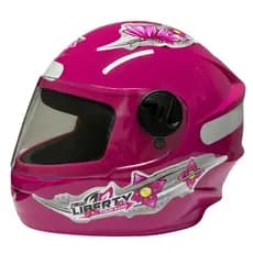 Capacete Fechado Integral Infantil Pro Tork Liberty Four Kids Para Crianças Rosa Tamanho 54 Menina