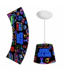 PENDENTE LUMINARIA DE TETO INFANTIL BEBE- GAMES GAMER GEEK
