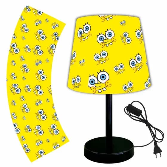 ABAJUR LUMINARIA 15X20 QUARTO BOB ESPONJA CARINHA