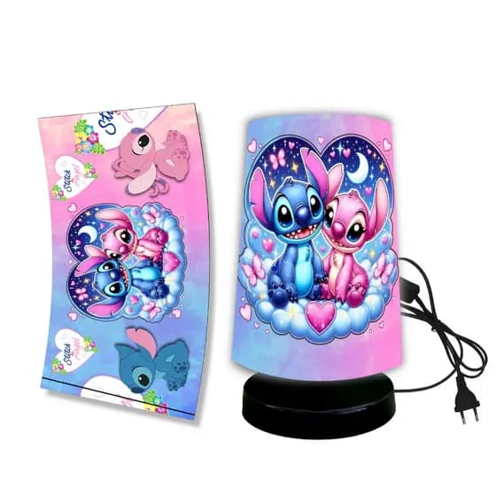 ABAJUR LUMINARIA UNIQUE QUARTO BEBE INFANTIL STITCH ANGEL